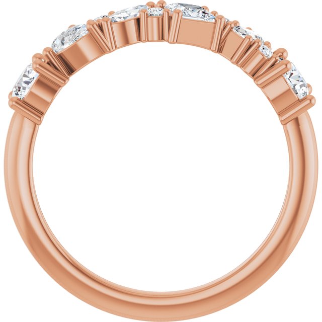 14K Rose 7/8 CTW Lab-Grown Diamond Anniversary Band
