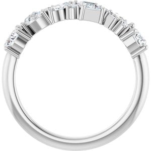Platinum 7/8 CTW Lab-Grown Diamond Anniversary Band