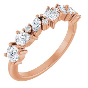 14K Rose 7/8 CTW Lab-Grown Diamond Anniversary Band