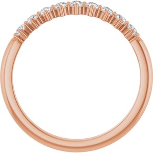 14K Rose 1/4 CTW Lab-Grown Diamond Anniversary Band