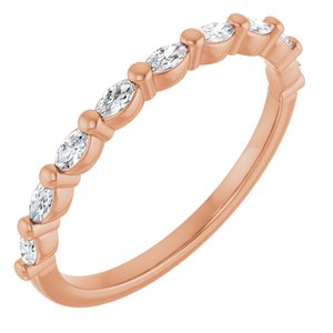 14K Rose 1/4 CTW Lab-Grown Diamond Anniversary Band