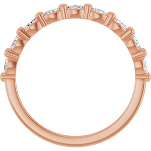 14K Rose 1/4 CTW Lab-Grown Diamond Anniversary Band