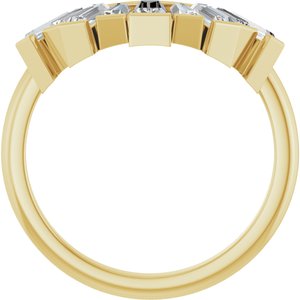 14K Yellow 3/4 CTW Lab-Grown Diamond Contour Band