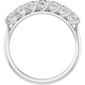 14K White 3/8 CTW Lab-Grown Diamond Anniversary Band
