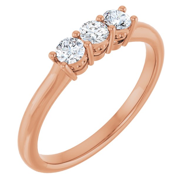 14K Rose 1/3 CTW Lab-Grown Diamond Anniversary Band