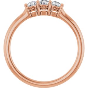14K Rose 1/3 CTW Lab-Grown Diamond Anniversary Band