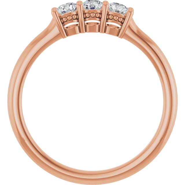 14K Rose 1/3 CTW Lab-Grown Diamond Anniversary Band