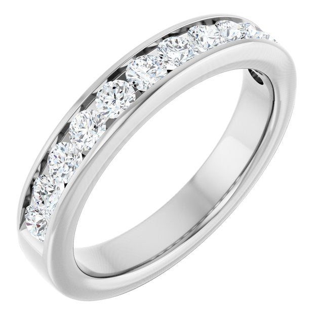 Platinum 3/4 CTW Lab-Grown Diamond Anniversary Band