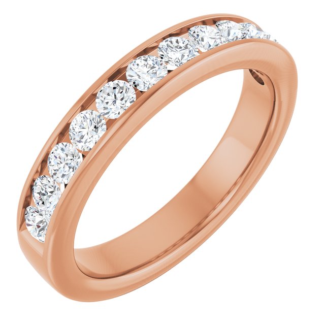 14K Rose 3/4 CTW Lab-Grown Diamond Anniversary Band