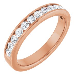 14K Rose 5/8 CTW Lab-Grown Diamond Anniversary Band