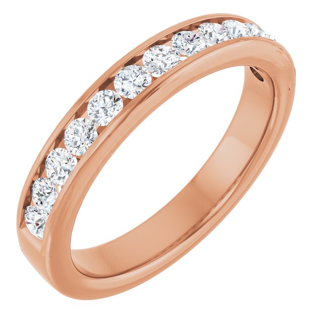 14K Rose 5/8 CTW Lab-Grown Diamond Anniversary Band