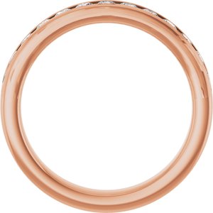 14K Rose 5/8 CTW Lab-Grown Diamond Anniversary Band