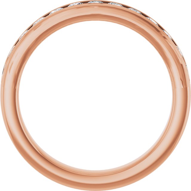 14K Rose 5/8 CTW Lab-Grown Diamond Anniversary Band