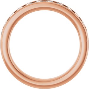 14K Rose 3/4 CTW Lab-Grown Diamond Anniversary Band