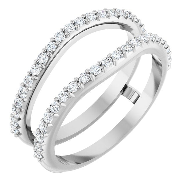 Platinum 1/3 CTW Lab-Grown Diamond  Ring Guard