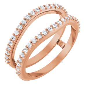 14K Rose 1/3 CTW Lab-Grown Diamond  Ring Guard