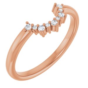 14K Rose .08 CTW Lab-Grown Diamond  Contour Band