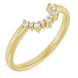 14K Yellow .08 CTW Lab-Grown Diamond  Contour Band