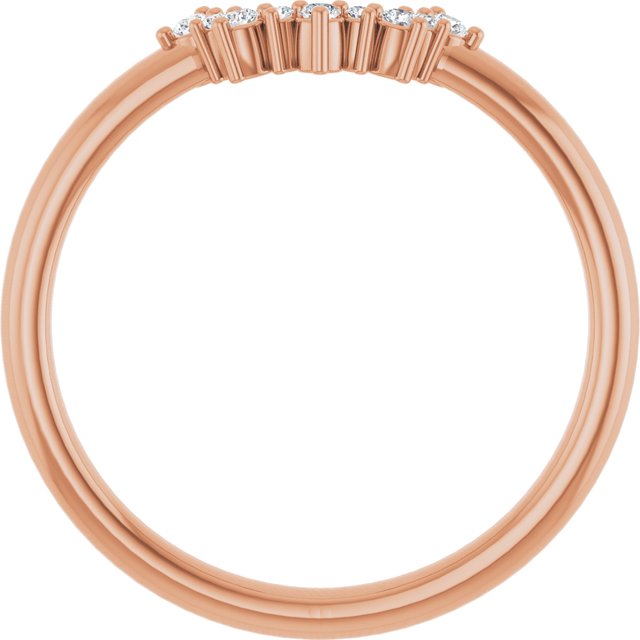 14K Rose .08 CTW Lab-Grown Diamond  Contour Band