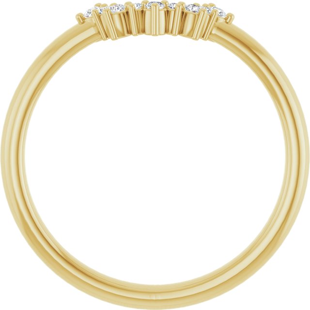 14K Yellow .08 CTW Lab-Grown Diamond  Contour Band