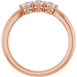 14K Rose 1/3 CTW Lab-Grown Diamond Anniversary Band