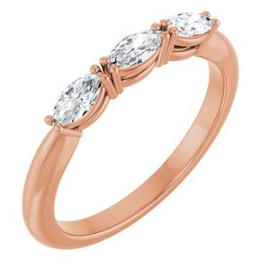 14K Rose 1/2 CTW Lab-Grown Diamond Anniversary Band
