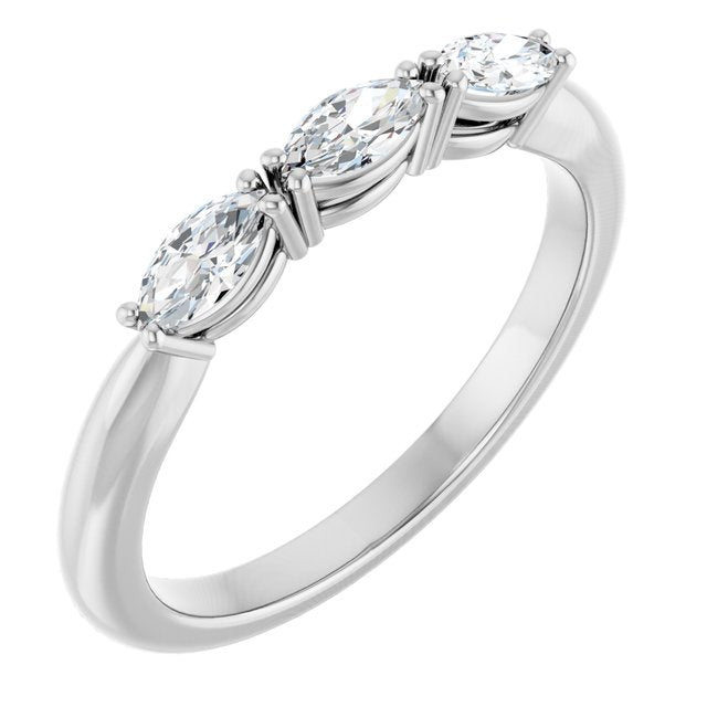 14K White 1/2 CTW Lab-Grown Diamond Anniversary Band