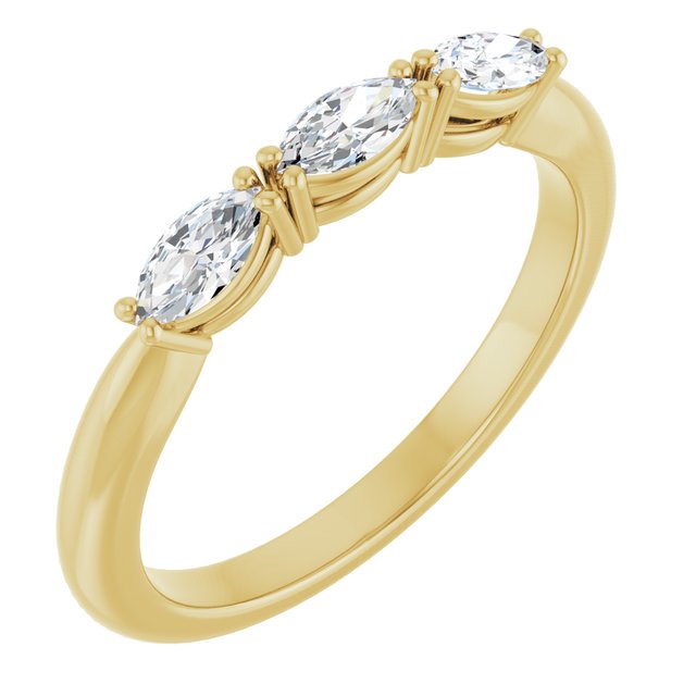 14K Yellow 1/2 CTW Lab-Grown Diamond Anniversary Band