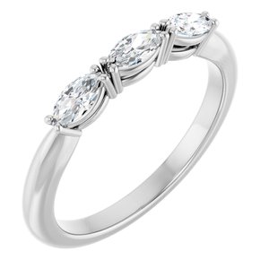 14K White 1/2 CTW Lab-Grown Diamond Anniversary Band