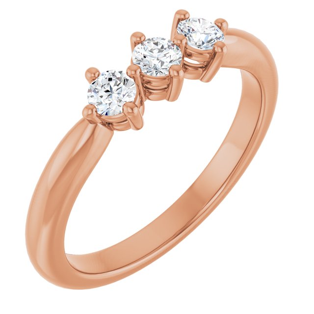14K Rose 1/3 CTW Lab-Grown Diamond Anniversary Band