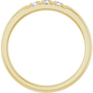 14K Yellow 1/5 CTW Lab-Grown Diamond  Anniversary Band