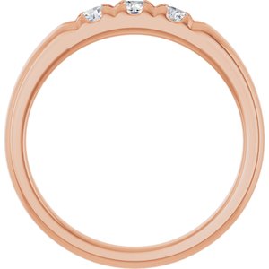 14K Rose 1/3 CTW Lab-Grown Diamond Anniversary Band
