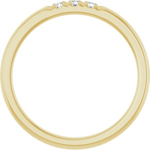 14K Yellow 0.08 CTW Lab-Grown Diamond Anniversary Band