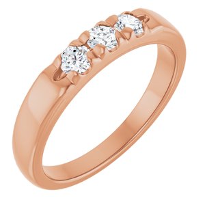 14K Rose 1/3 CTW Lab-Grown Diamond Anniversary Band