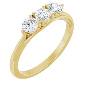 14K Yellow 3/4 CTW Lab-Grown Diamond Anniversary Band