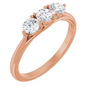 14K Rose 3/4 CTW Lab-Grown Diamond Anniversary Band