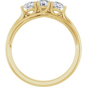 14K Yellow 3/4 CTW Lab-Grown Diamond Anniversary Band