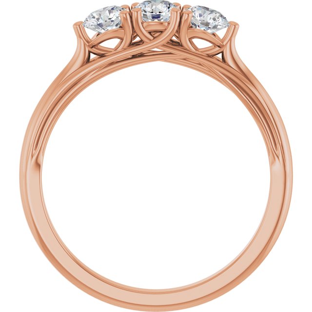 14K Rose 3/4 CTW Lab-Grown Diamond Anniversary Band