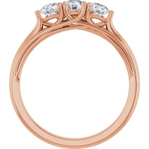 14K Rose 3/4 CTW Lab-Grown Diamond Anniversary Band