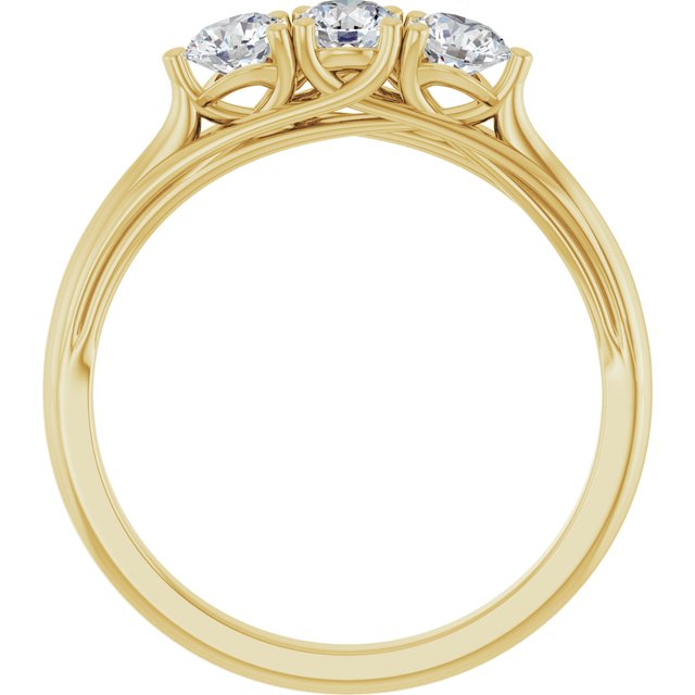 14K Yellow 3/4 CTW Lab-Grown Diamond Anniversary Band