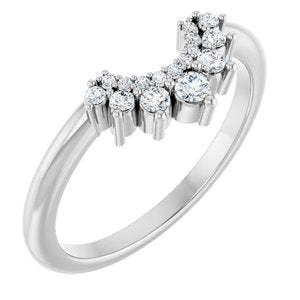 Platinum 1/6 CTW Lab-Grown Diamond Contour Band