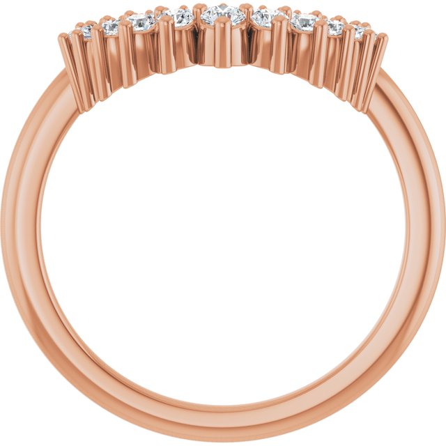 14K Rose 1/4 CTW Lab-Grown Diamond Contour Band