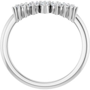 Platinum 1/4 CTW Lab-Grown Diamond Contour Band