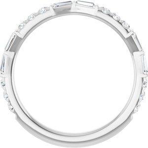 14K White 3/8 CTW Lab-Grown Diamond Anniversary Band