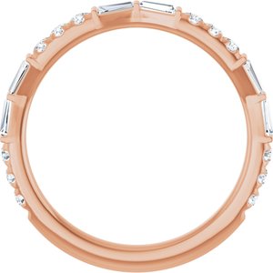 14K Rose 3/8 CTW Lab-Grown Diamond Anniversary Band