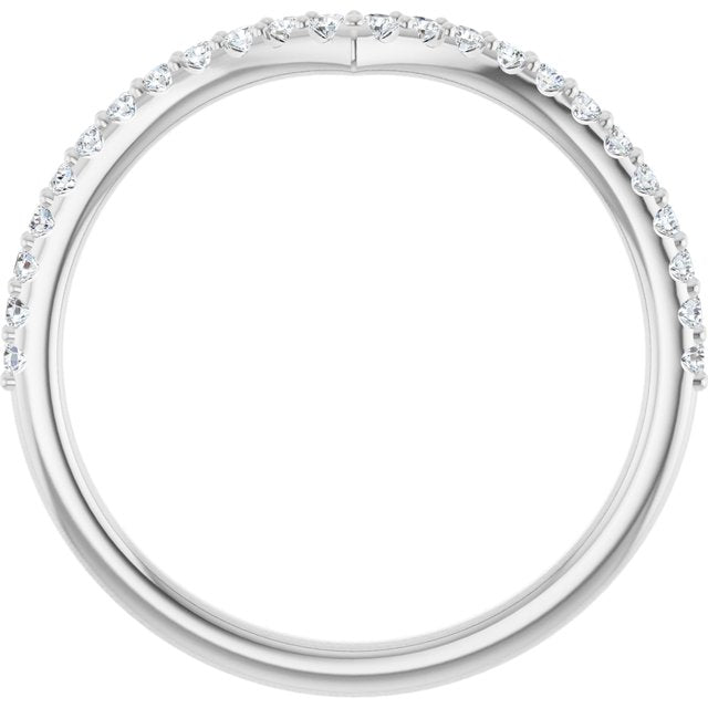 Platinum 1/5 CTW Lab Grown Diamond Contour Band