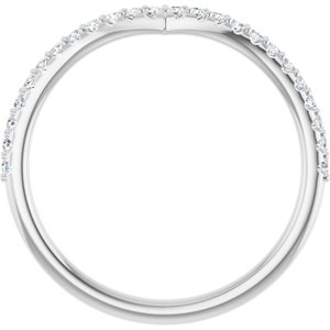 Platinum 1/5 CTW Lab Grown Diamond Contour Band