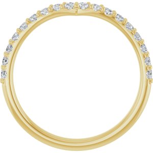 14K Yellow 1/3 CTW Lab Grown Diamond Contour Band