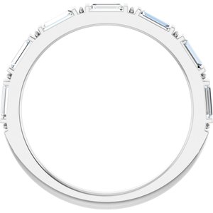 14K White 3/8 CTW Lab-Grown Diamond Anniversary Band