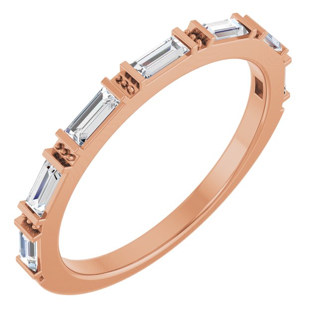 14K Rose 3/8 CTW Lab-Grown Diamond Anniversary Band